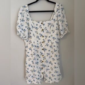 Old Navy Blue and White Button Fromt Dress Size XL